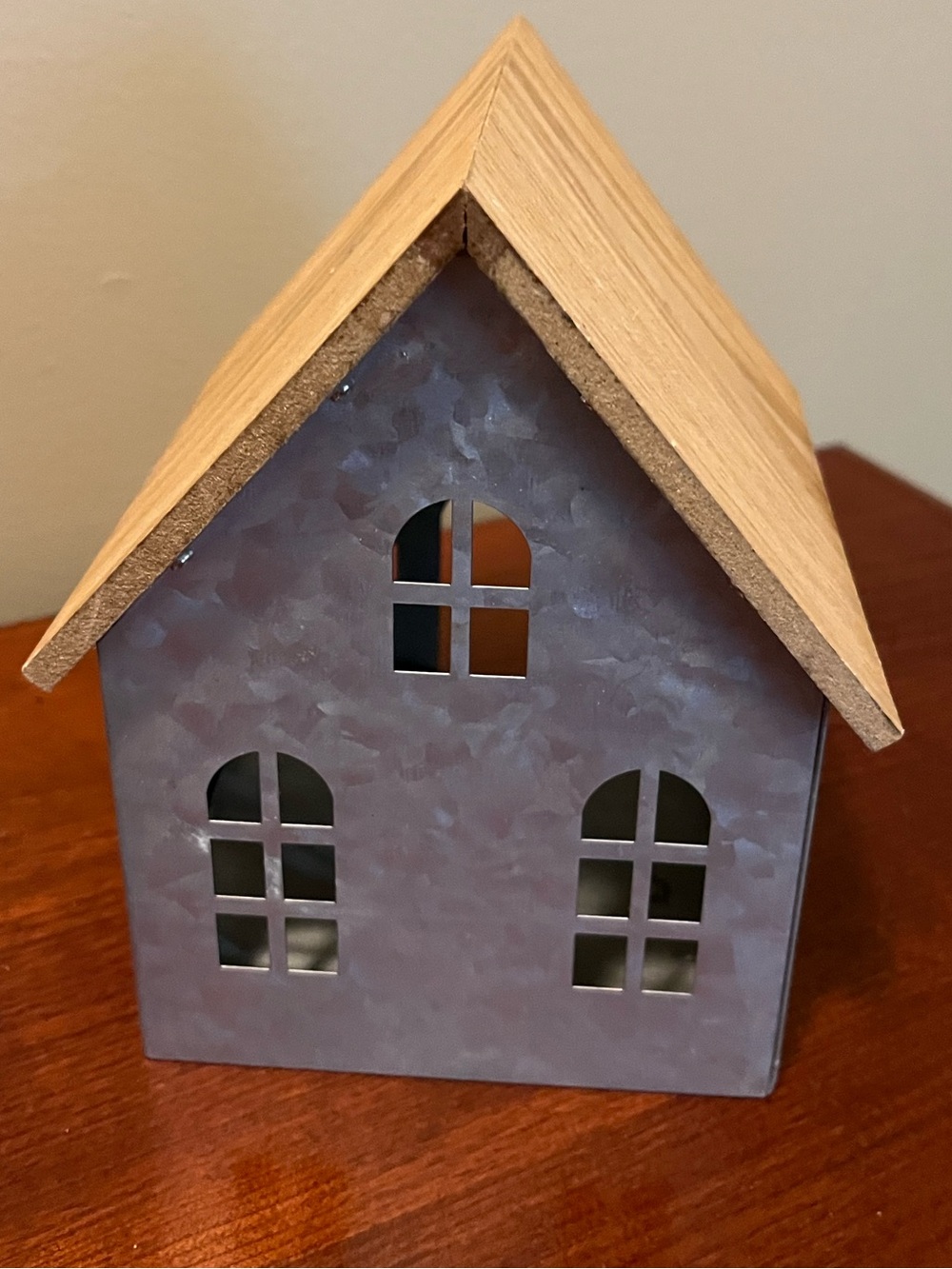 CTW Home Collection Lantern Wood Roof Metal House